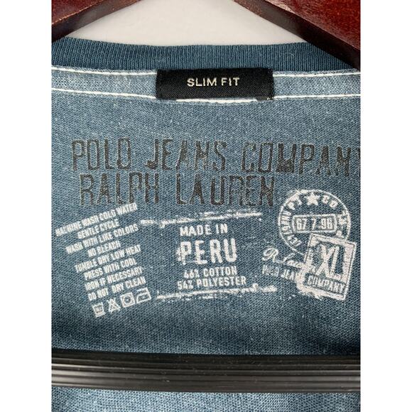 POLO JEANS COMPANY LOGO 100% COTTON Men's Slim Fit XL Graphic Cotton blend - Picture 4 of 4